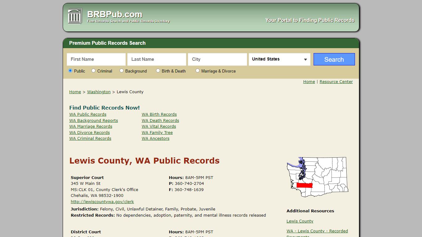 Lewis County Public Records | Search Washington Government ...